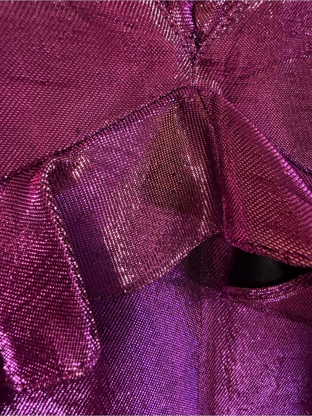 Kenzo Metallic Fuchsia Ruffle Mini Dress - Picture 3 of 6